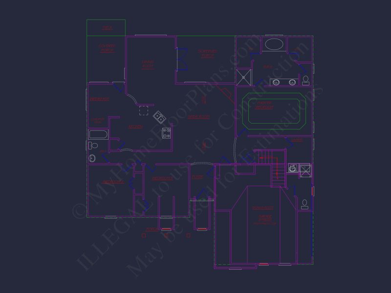 Spacious 56' Wide house Plan with Bonus Room