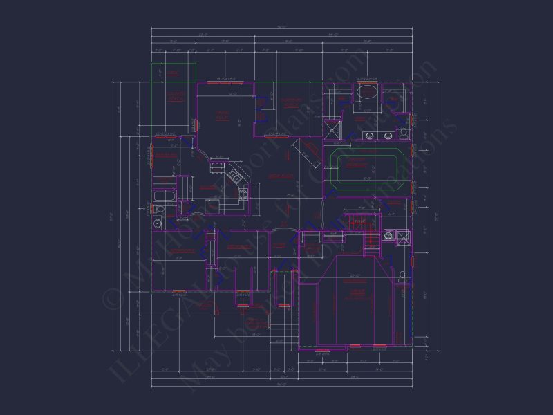 Spacious 56' Wide house Plan with Bonus Room
