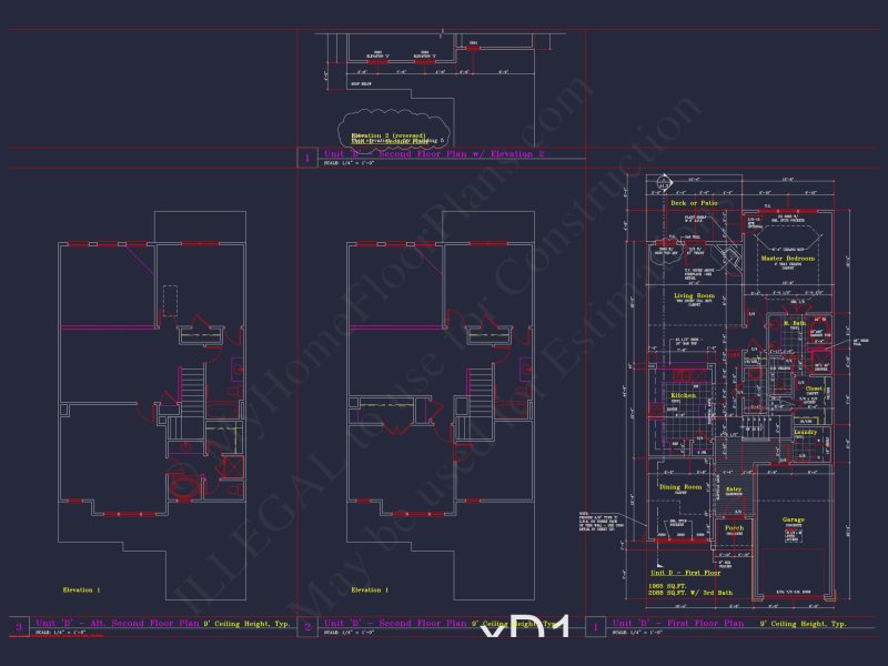 Spacious 6-Bedroom Townhome Plan