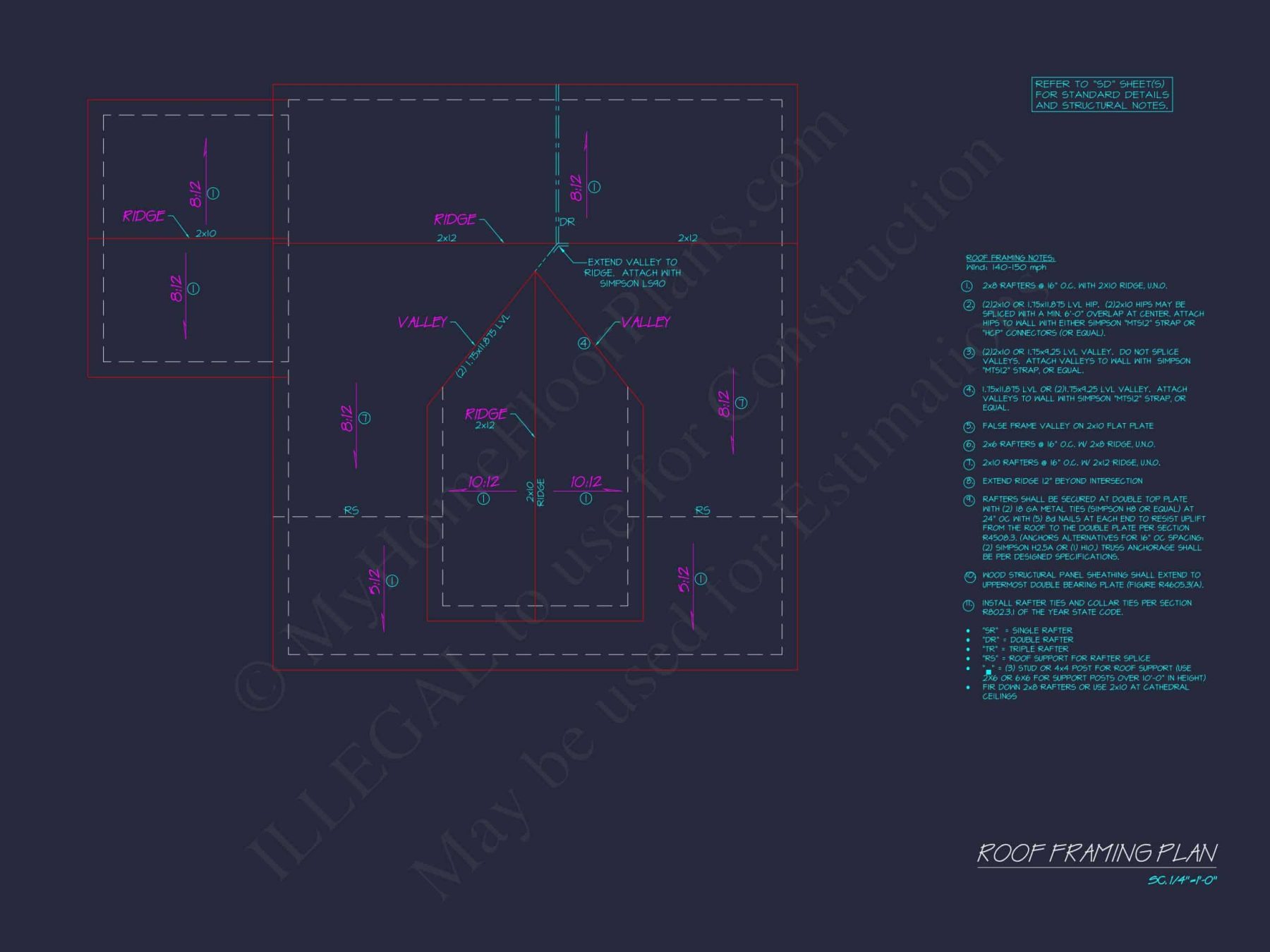 Spacious Beach house Floor Plan with Modern CAD Designs