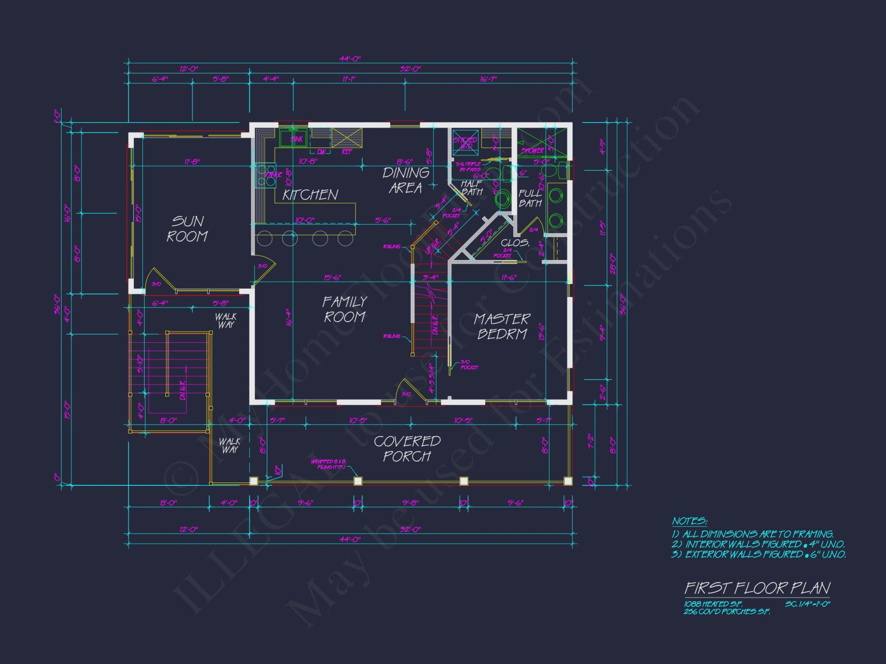 Spacious Beach house Floor Plan with Modern CAD Designs