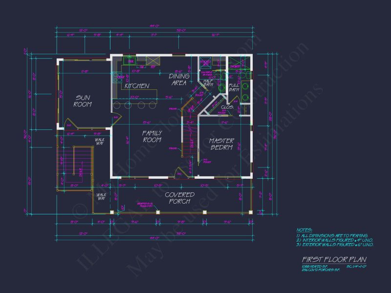 Spacious Beach house Floor Plan with Modern CAD Designs