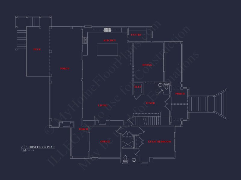 Spacious Beach house Plan with 3 Floors and Modern Designs