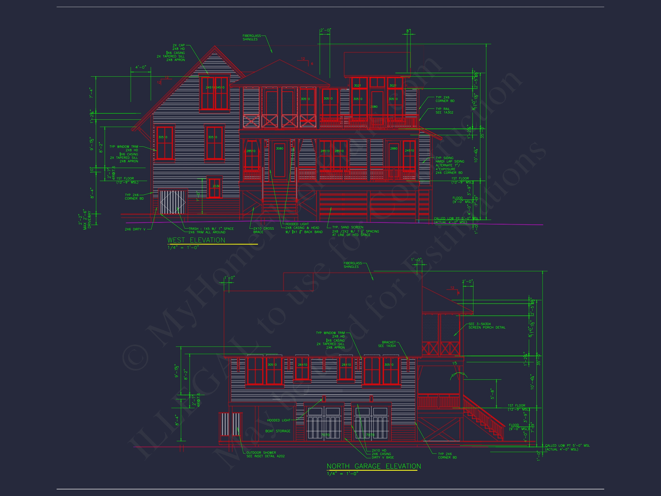 Spacious Coastal Home Plan with CAD Floor Plans & Designs