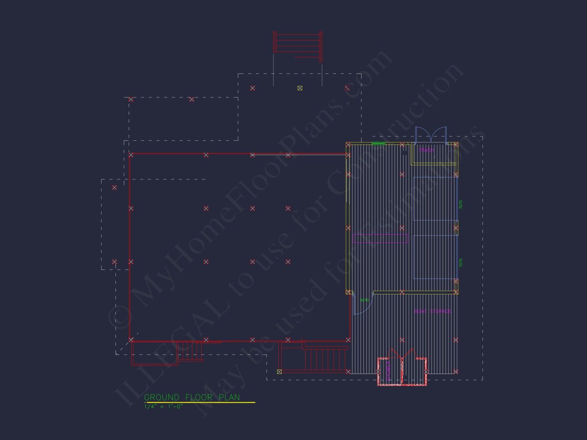 Spacious Coastal house Plan with CAD Floor Plans & Designs