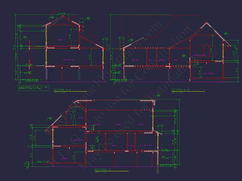 Spacious Coastal house Plan with CAD Floor Plans & Designs