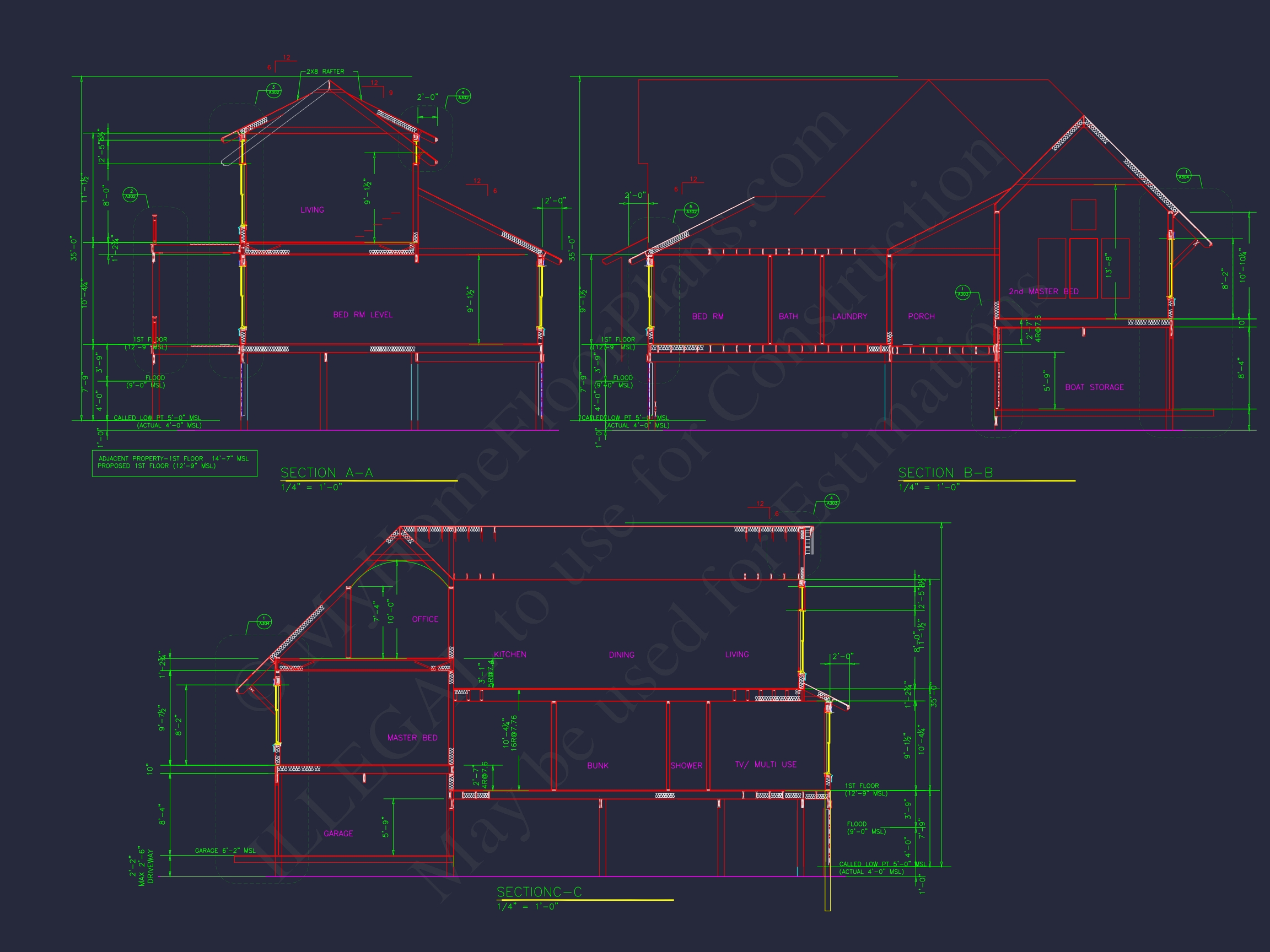 Spacious Coastal Home Plan with CAD Floor Plans & Designs