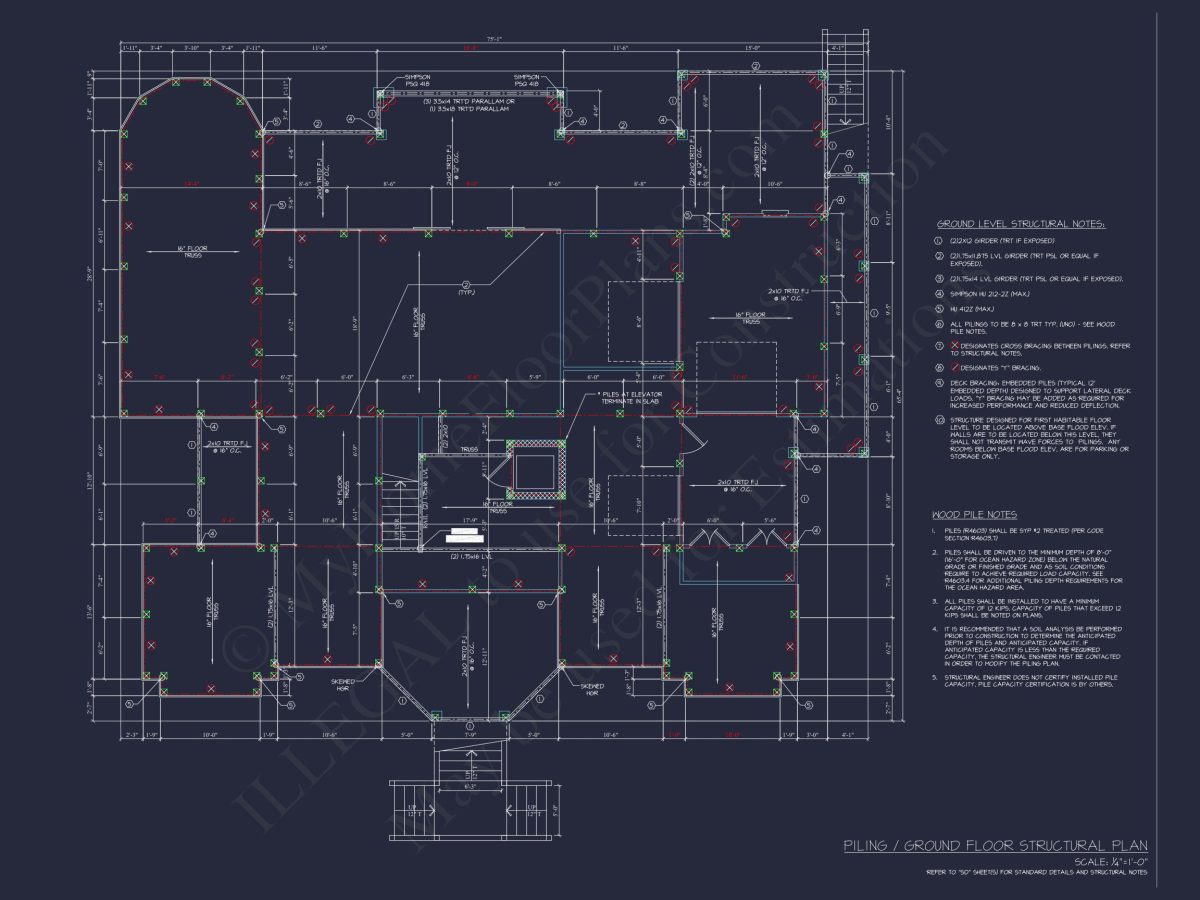 Spacious Coastal house Plan with Detailed Floor Plans & CAD Designs