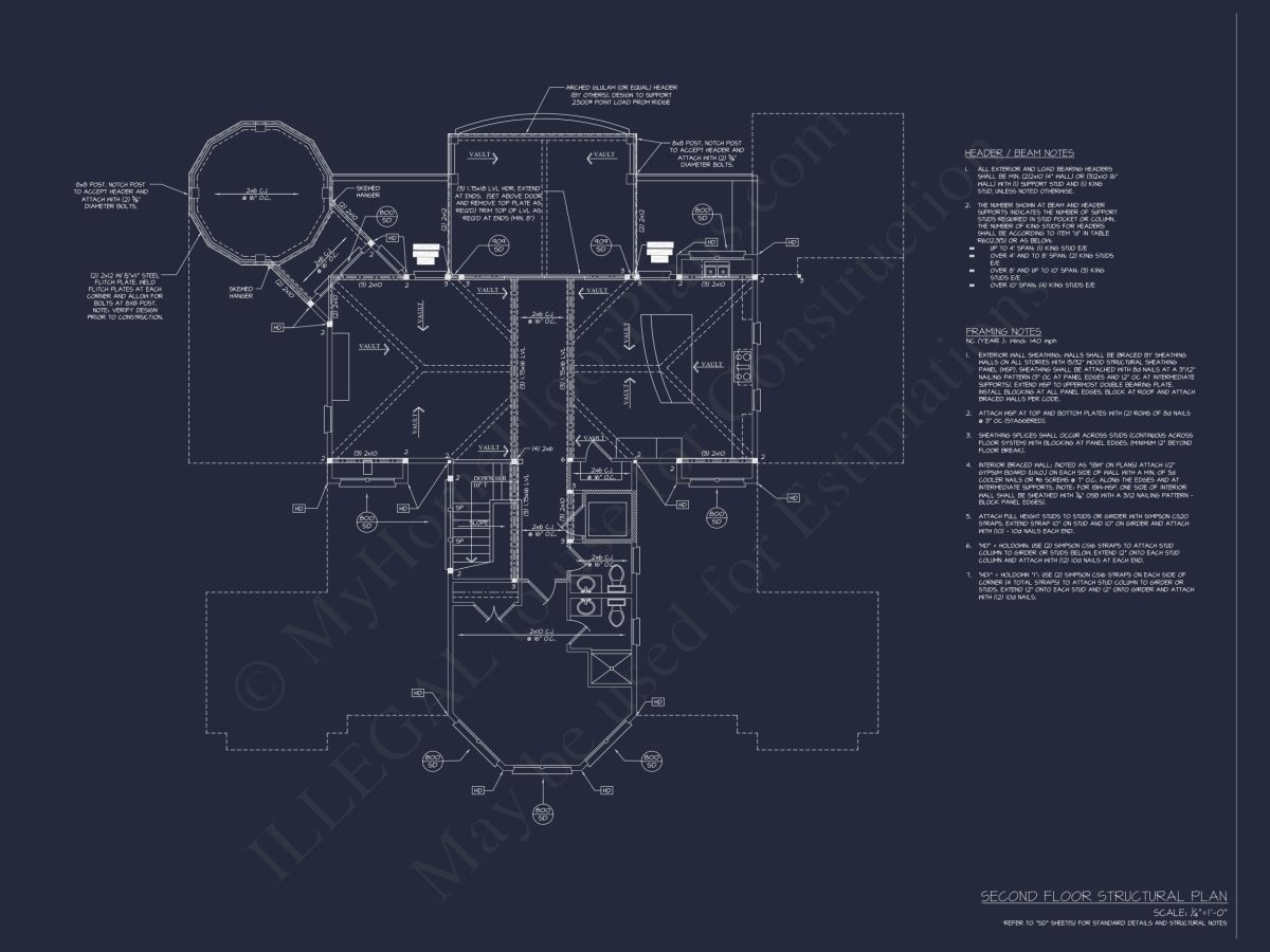 Spacious Coastal house Plan with Detailed Floor Plans & CAD Designs