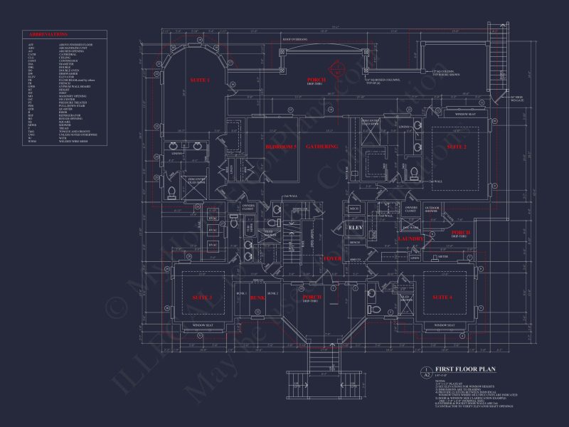 Spacious Coastal house Plan with Detailed Floor Plans & CAD Designs