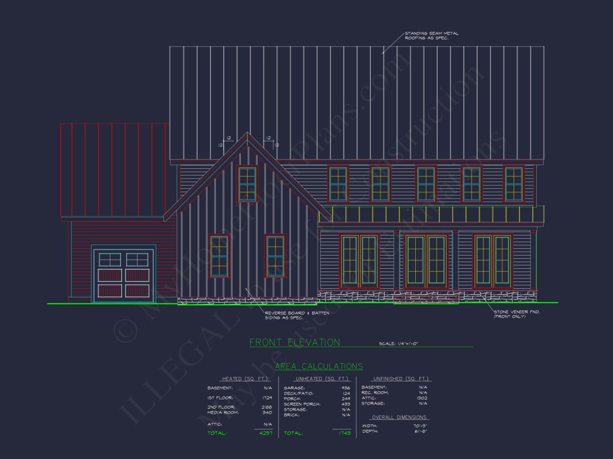 Spacious Colonial Farmhouse house Plan with CAD Designs