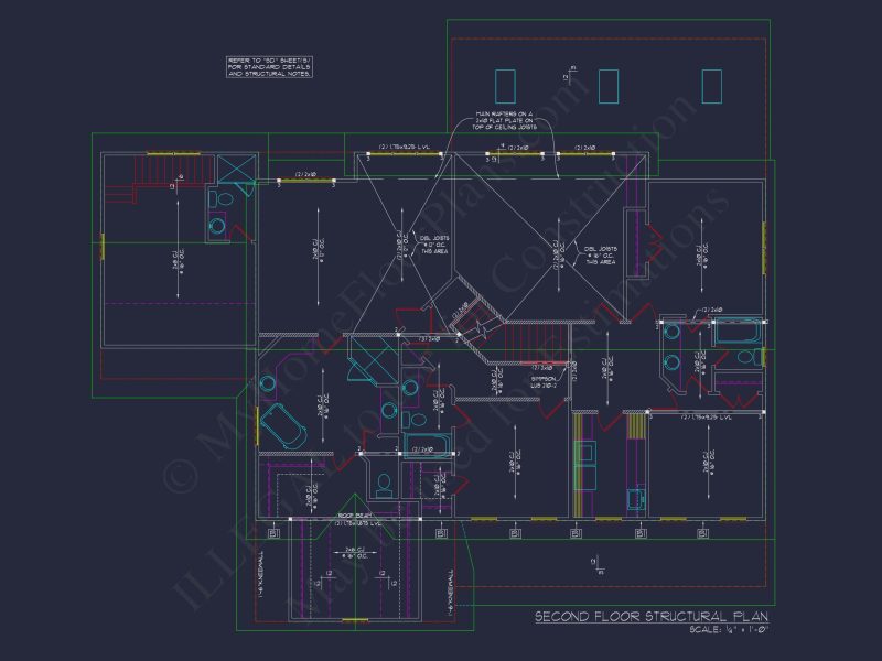 Spacious Colonial Farmhouse house Plan with CAD Designs