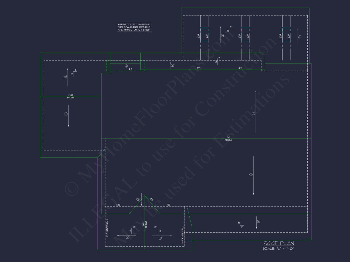 Spacious Colonial Farmhouse house Plan with CAD Designs