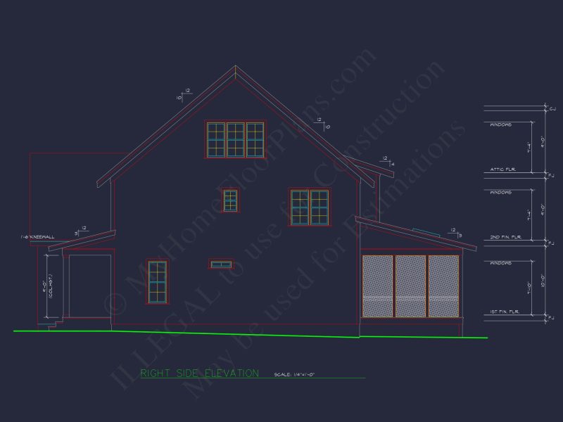 Spacious Colonial Farmhouse house Plan with CAD Designs
