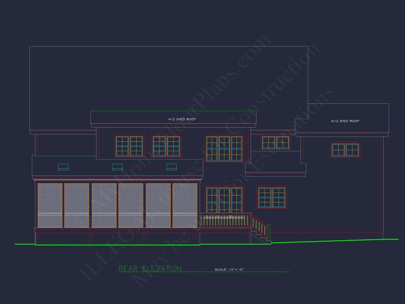 Spacious Colonial Farmhouse house Plan with CAD Designs