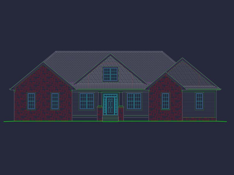 Spacious Craftsman house Plan with 1.5 Floors and CAD Designs