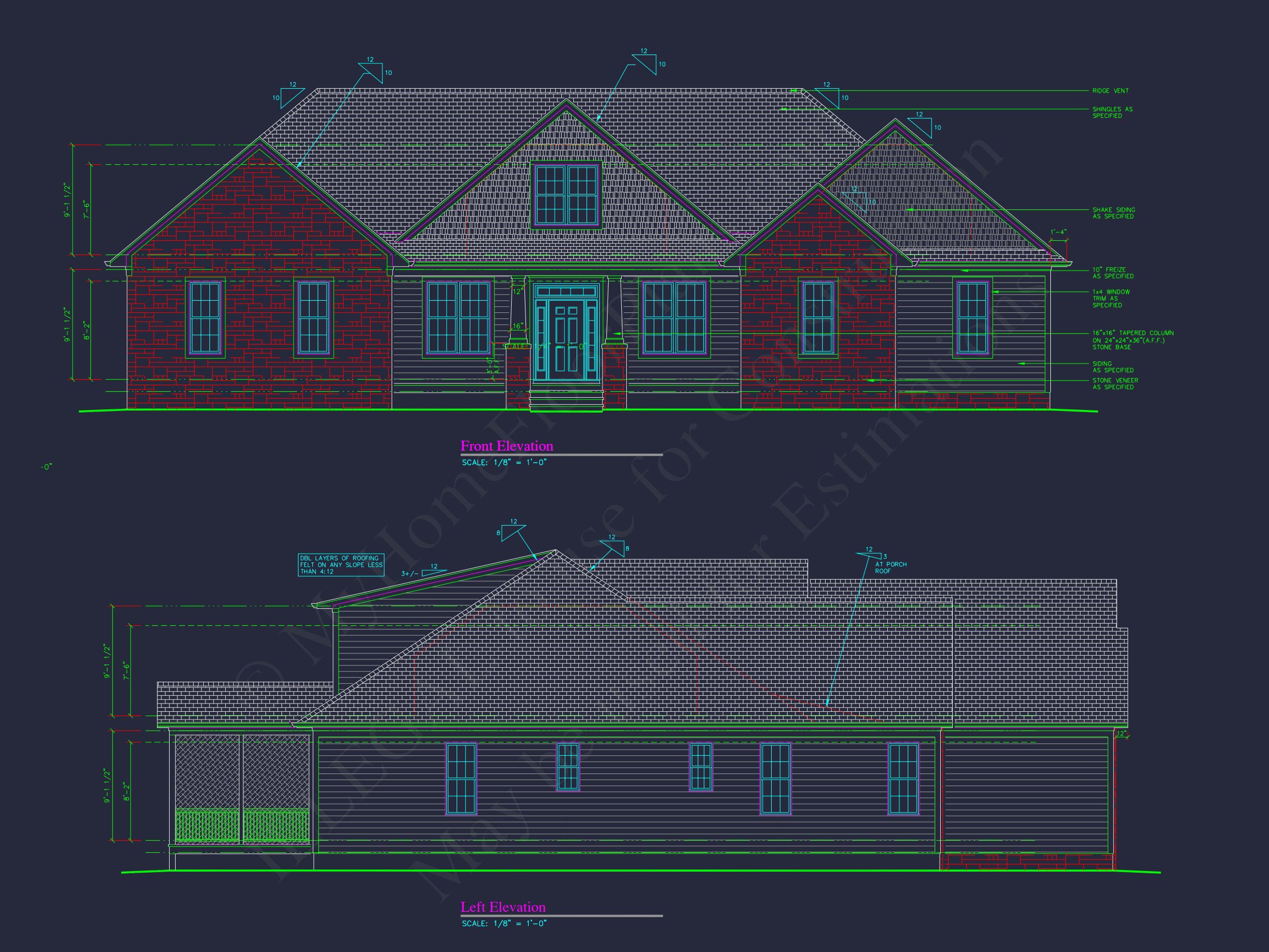 Spacious Craftsman house Plan with 1.5 Floors and CAD Designs