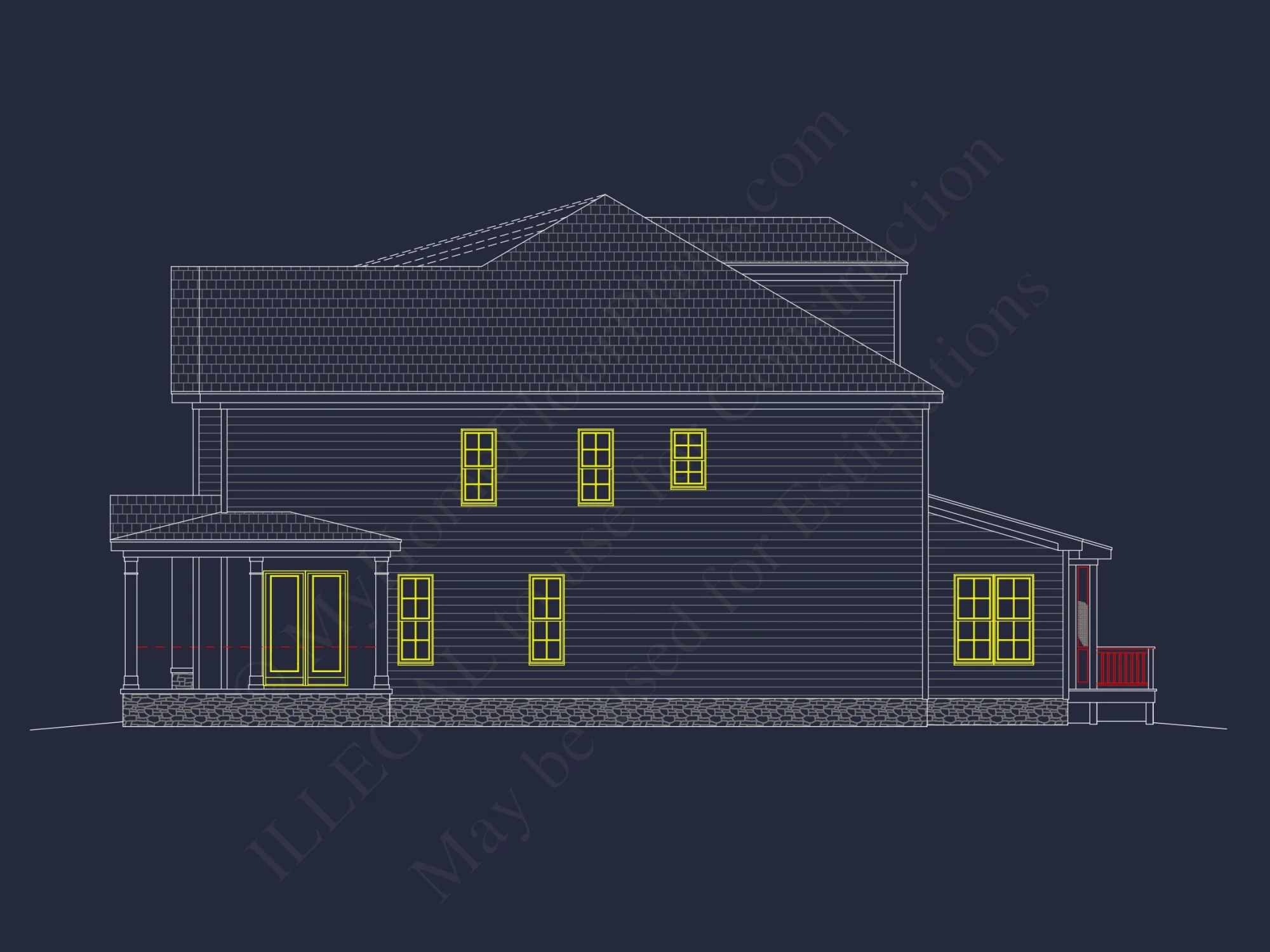 Spacious Craftsman house Plan with 3 Floors and 5 Bedrooms