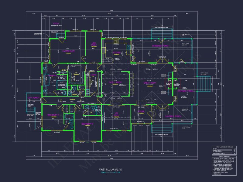 Spacious Craftsman house Plan with CAD Floor Designs