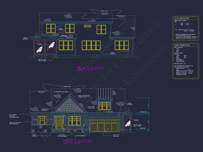 Spacious Craftsman house Plan with Floor Plans & CAD Designs