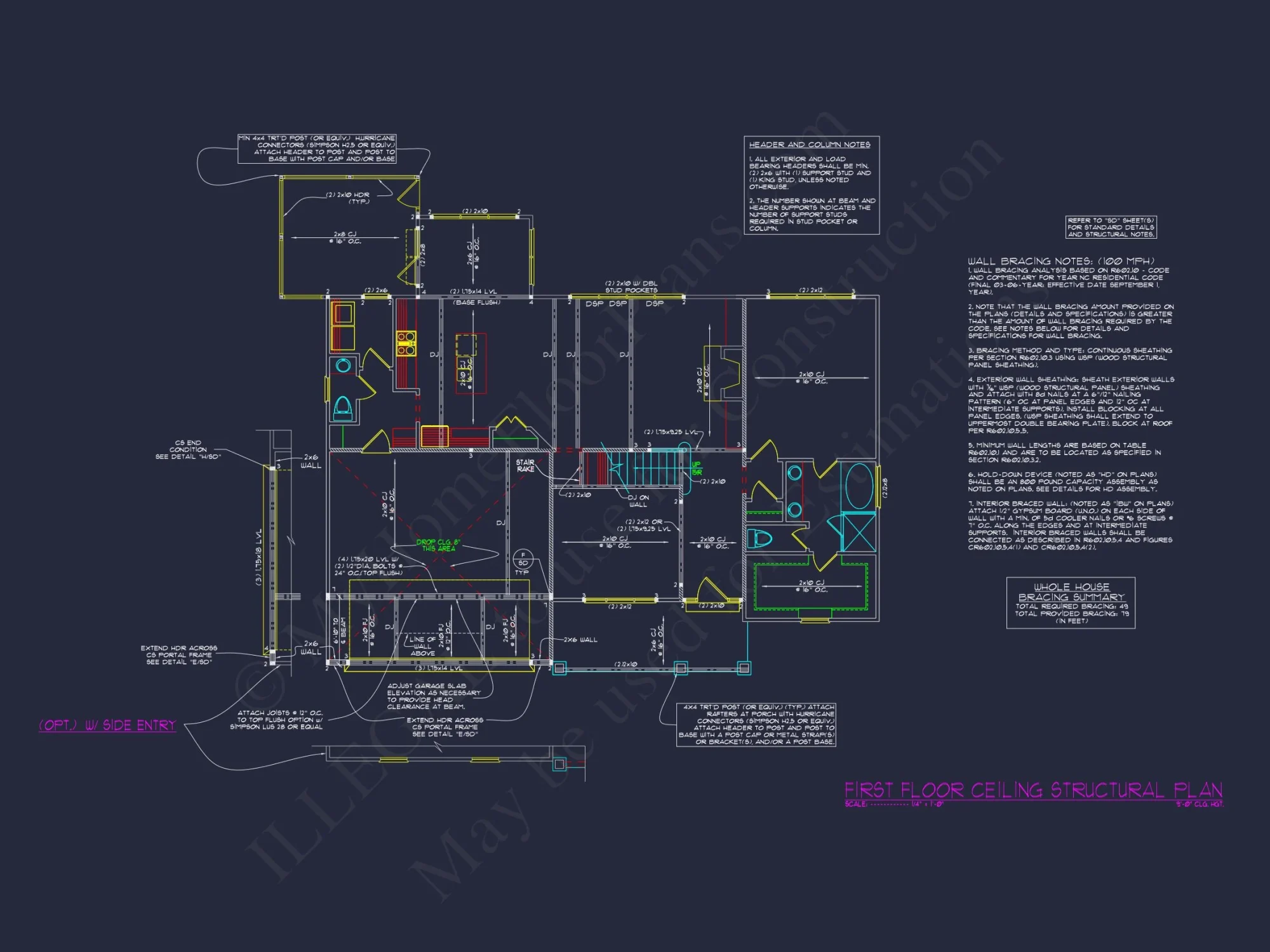 Spacious Craftsman house Plan with Floor Plans & CAD Designs