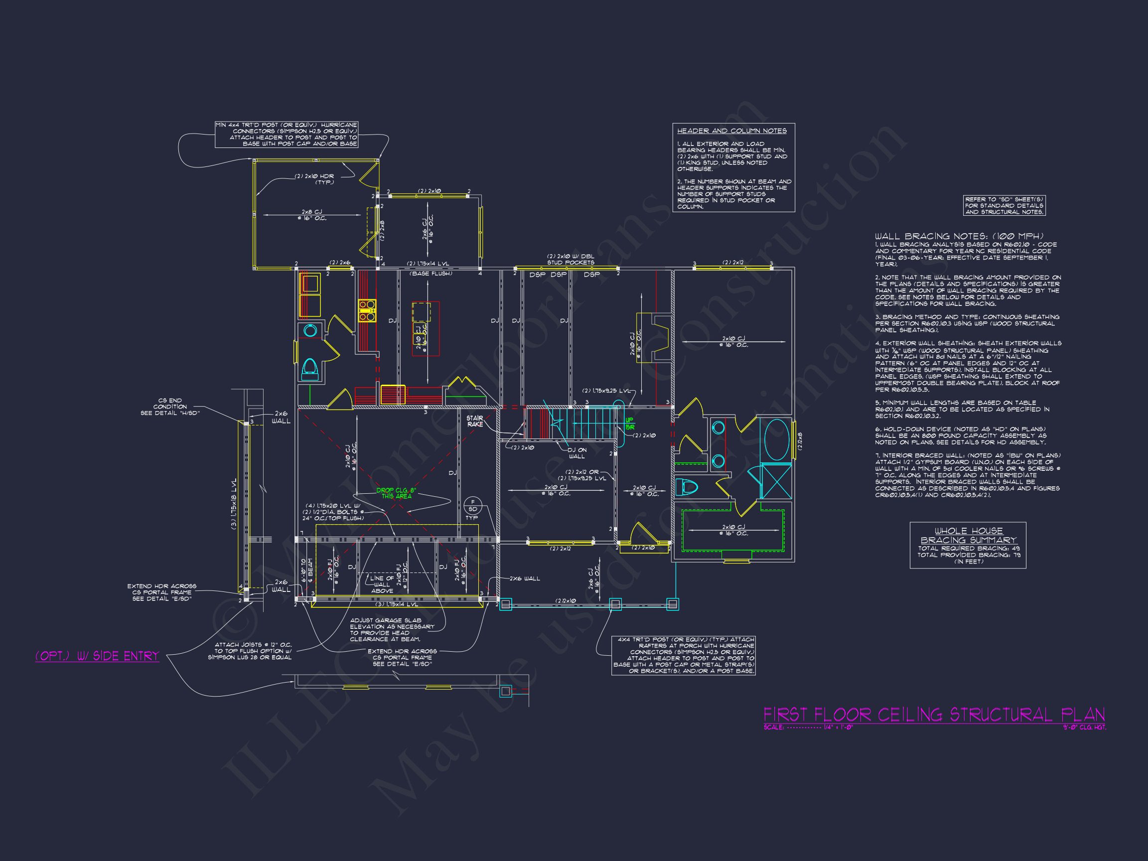 Spacious Craftsman house Plan with Floor Plans & CAD Designs