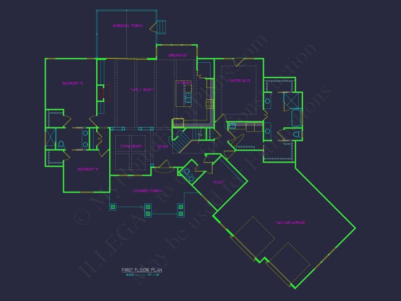 Spacious Craftsman house Plan with Stunning Architecture