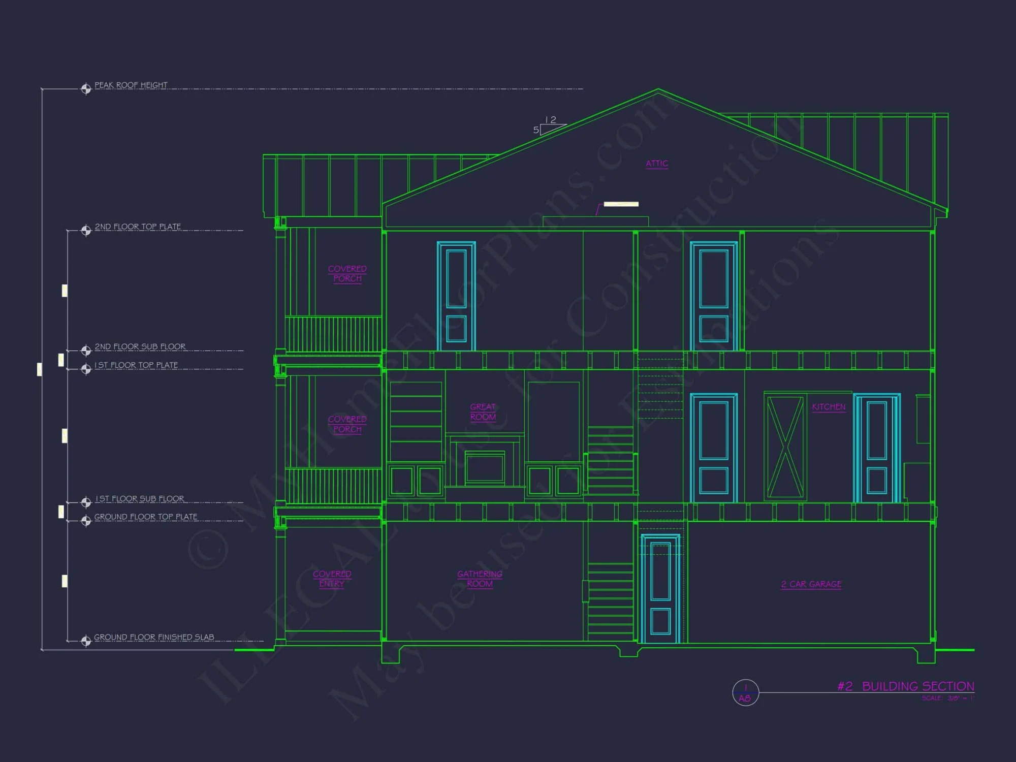 Spacious Duplex house Plans with Architectural Designs Blueprint