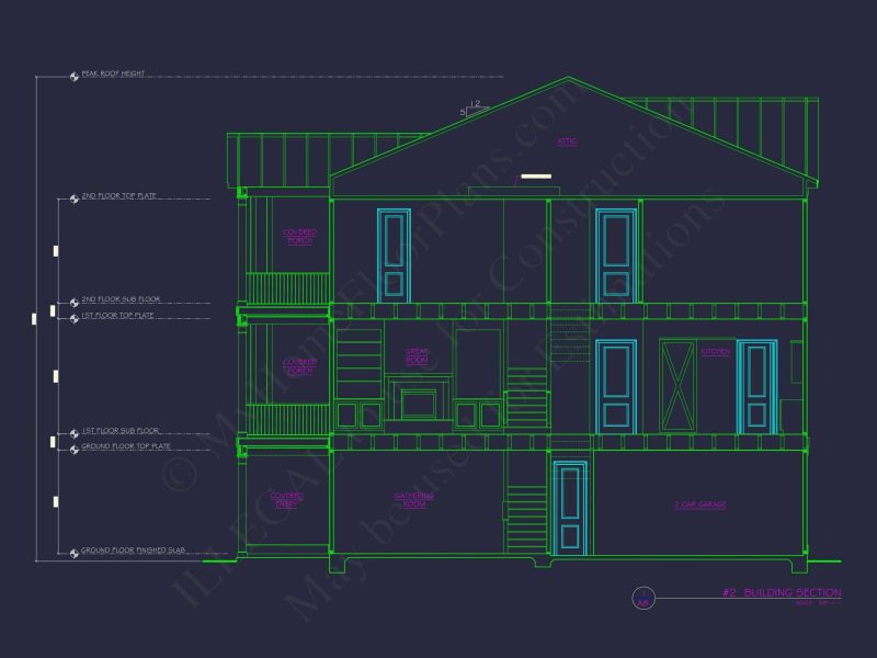 Spacious Duplex house Plans with Architectural Designs Blueprint