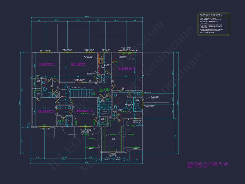Spacious Farmhouse house Plan with Detailed Floor Blueprint