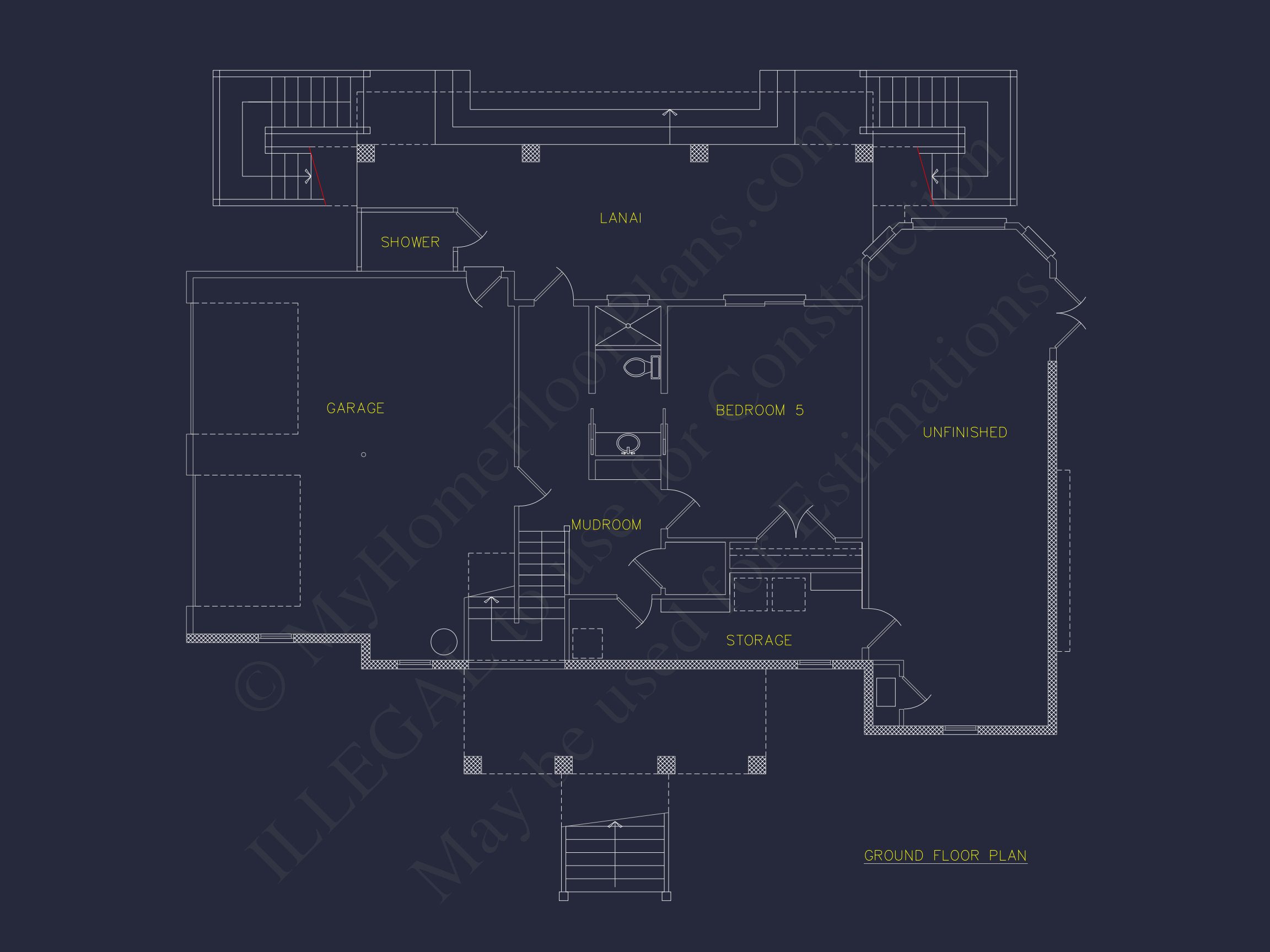 Spacious house Architectural Plan with CAD Designs