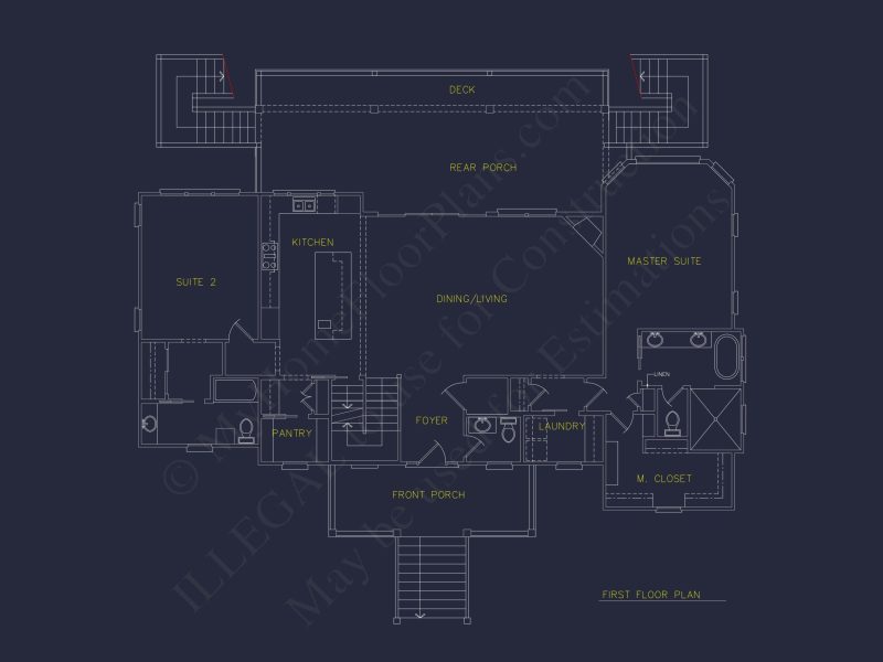 Spacious house Architectural Plan with CAD Designs