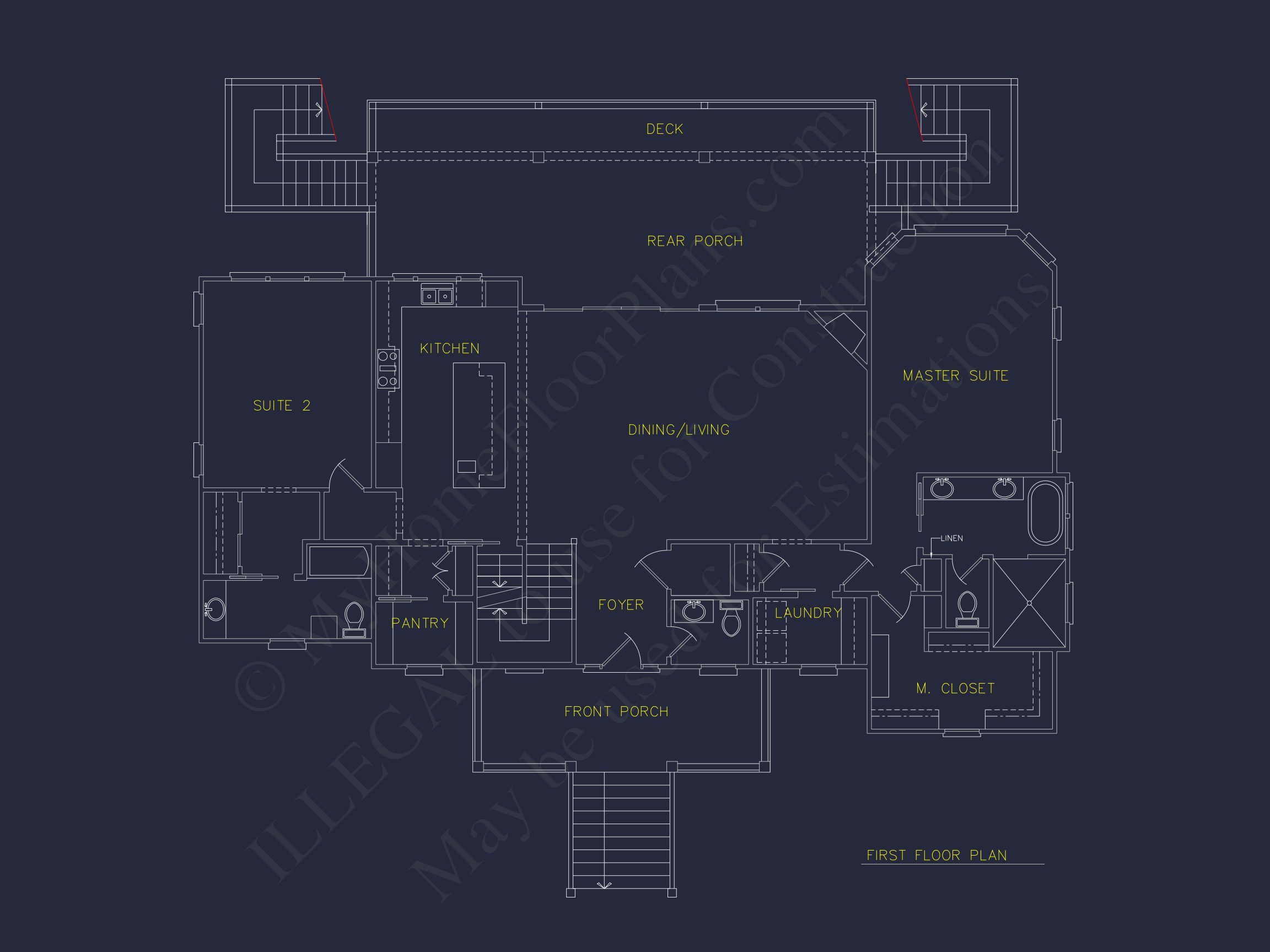 Spacious house Architectural Plan with CAD Designs