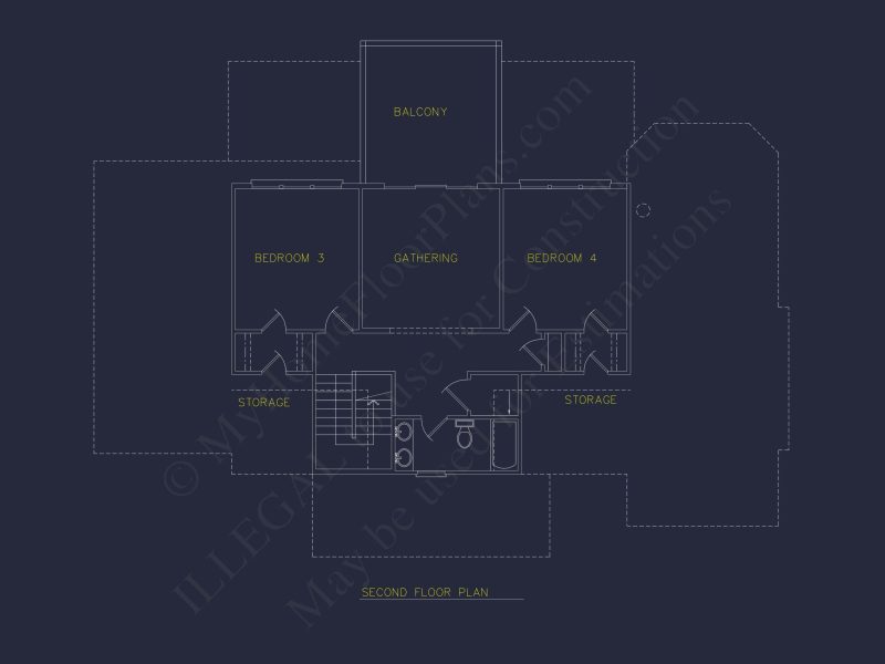 Spacious house Architectural Plan with CAD Designs
