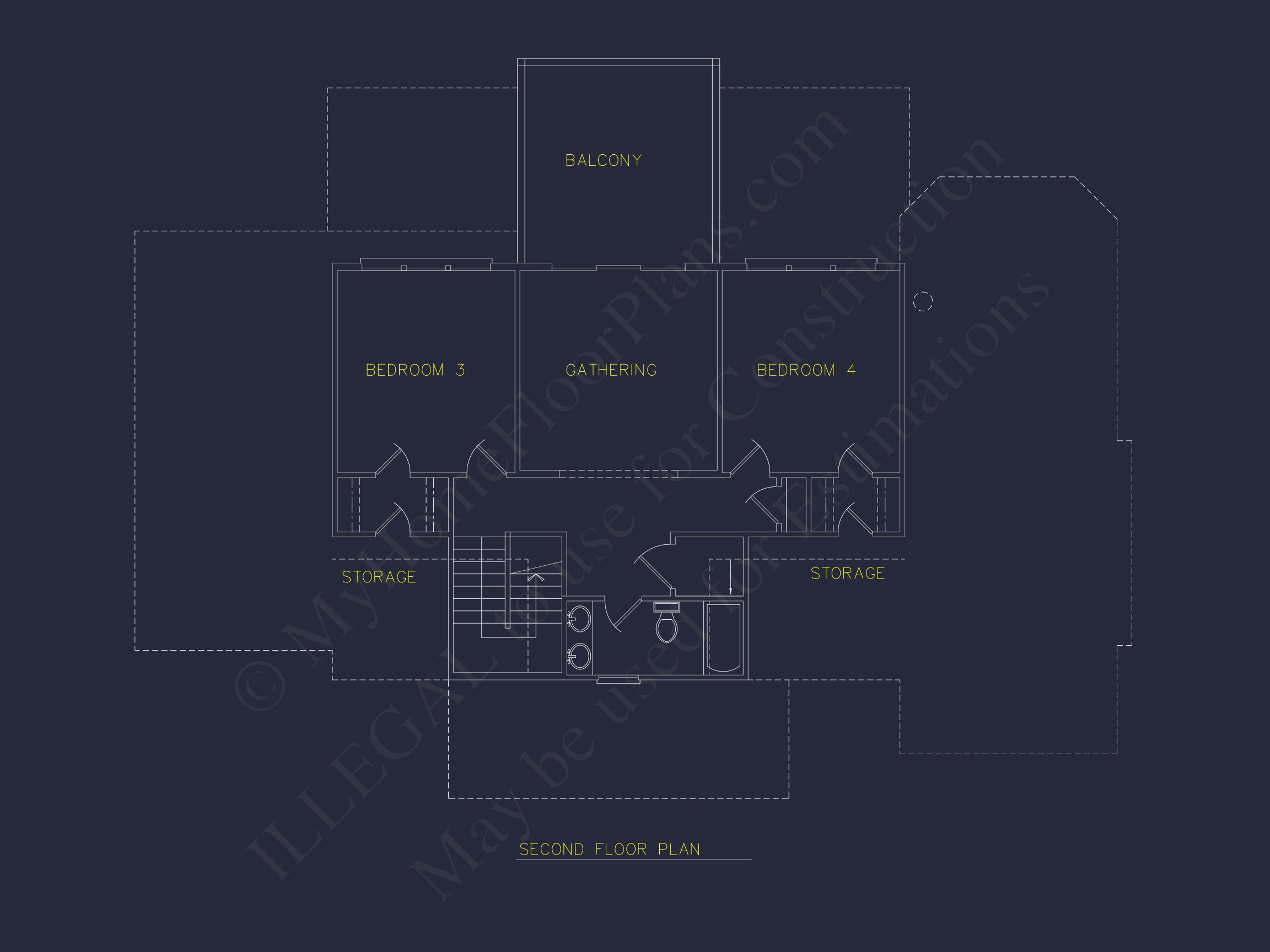 Spacious house Architectural Plan with CAD Designs