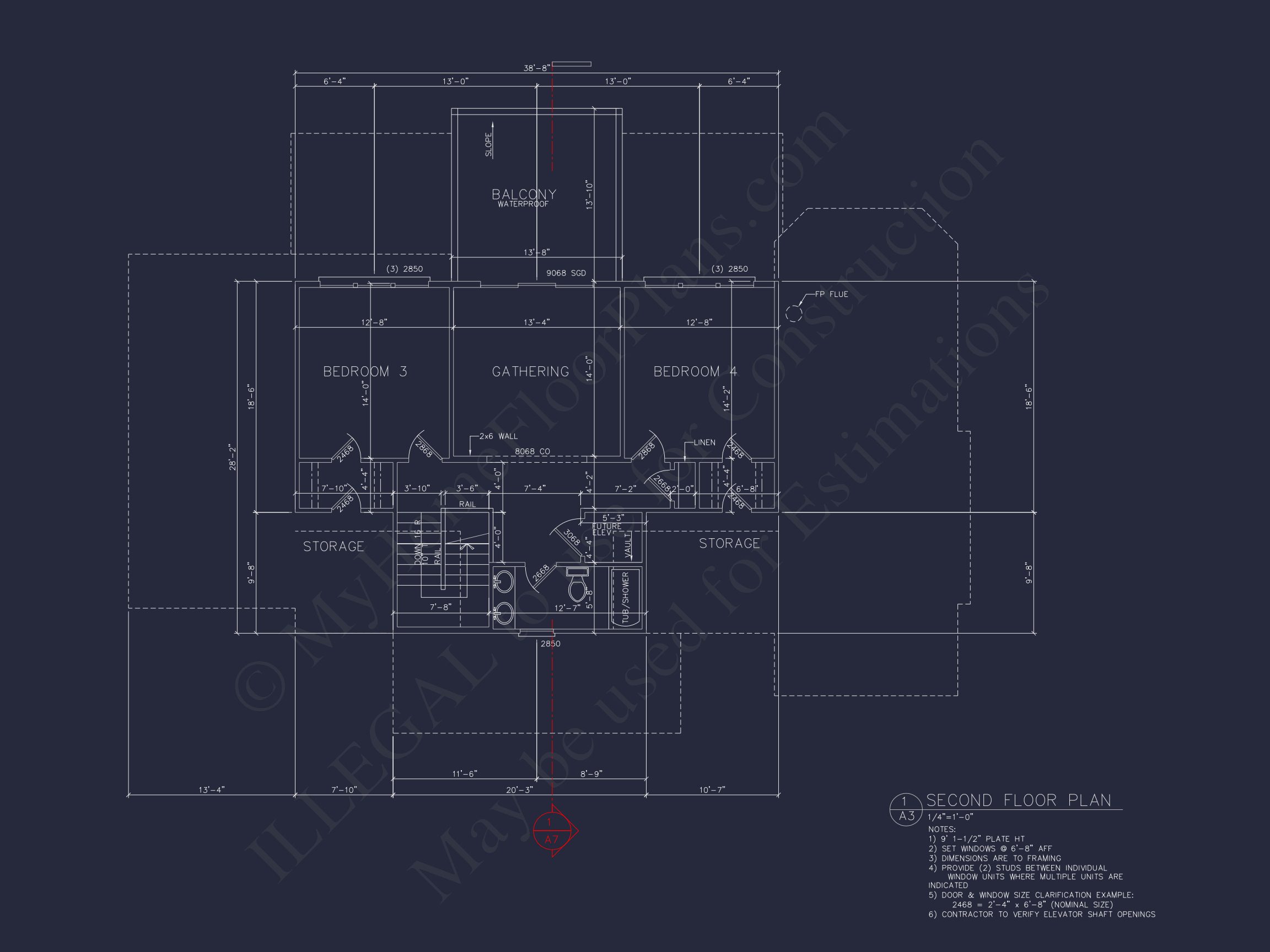 Spacious house Architectural Plan with CAD Designs