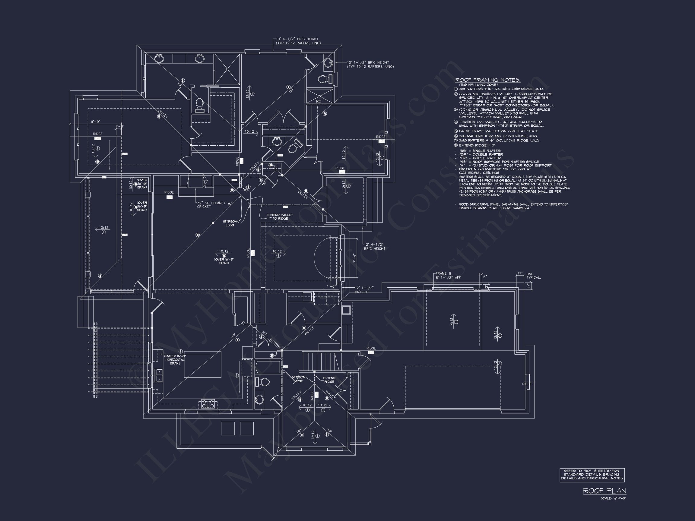 Spacious house Blueprint Featuring Traditional Designs