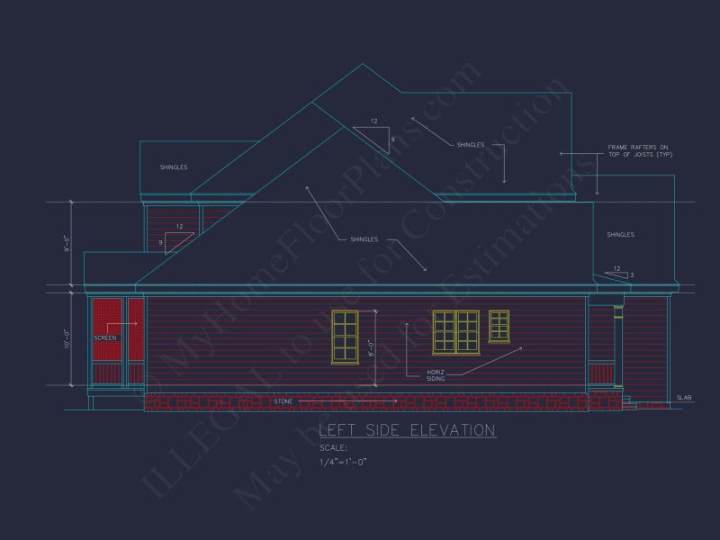 Spacious house Blueprint with 5 Bedrooms and CAD Designs