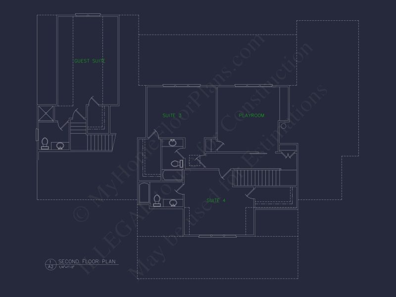 Spacious house CAD Floor Plan with Custom Architectural Designs