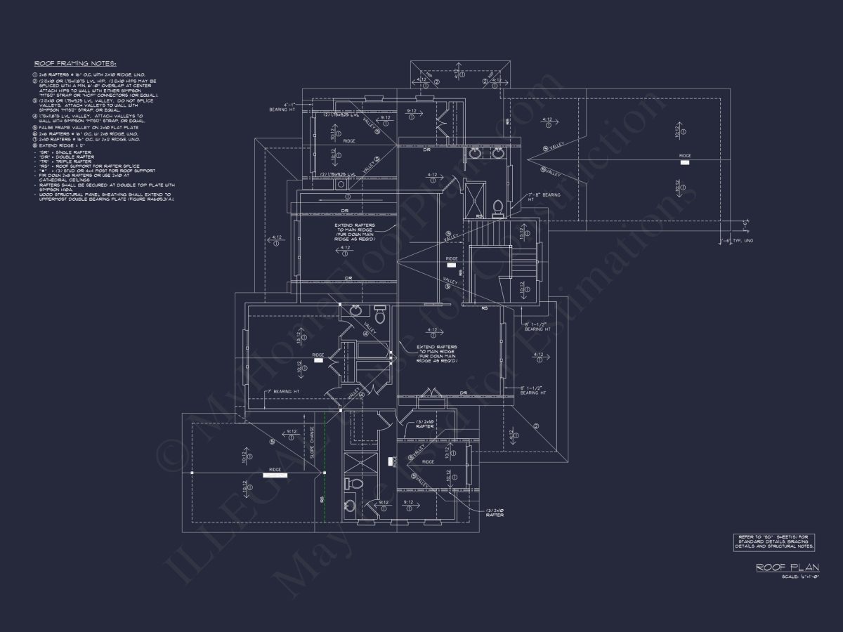 Spacious house Design with 2-Story Floor Plan and Modern Blueprint