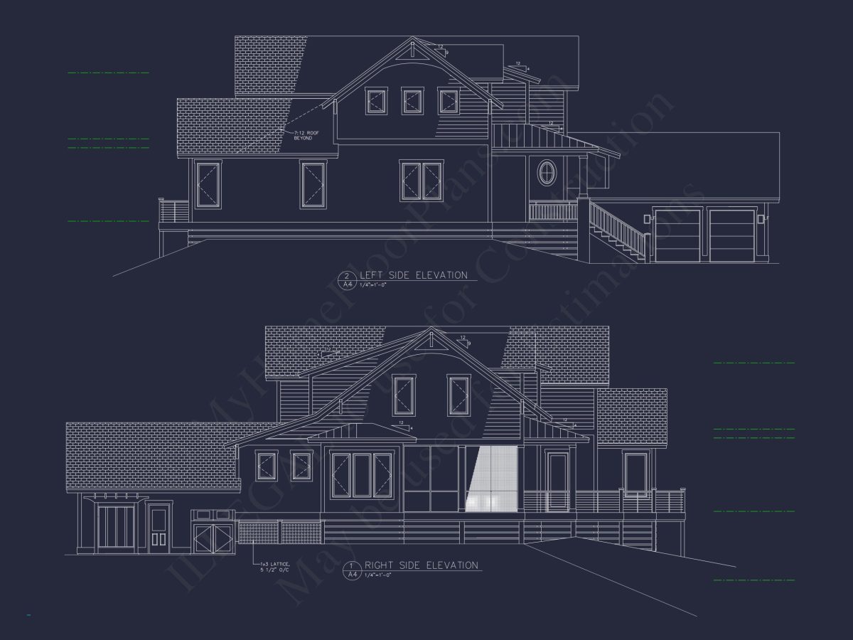 Spacious house Design with 2-Story Floor Plan and Modern Blueprint