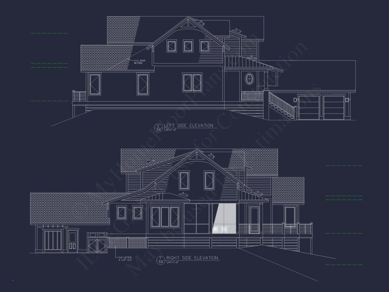 Spacious house Design with 2-Story Floor Plan and Modern Blueprint