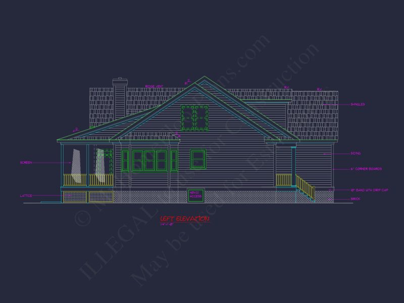 Spacious house Design with Floor Plan, CAD & Blueprint