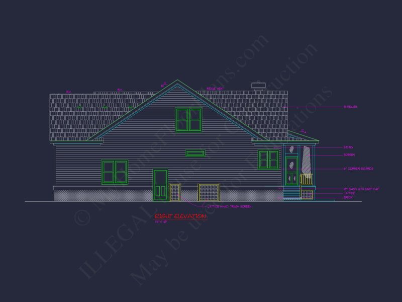Spacious house Design with Floor Plan, CAD & Blueprint