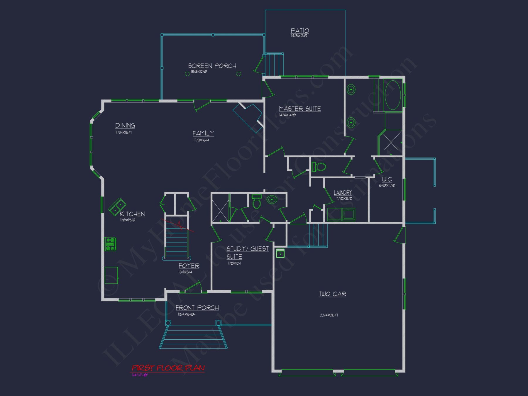 Spacious house Design with Floor Plan, CAD & Blueprint