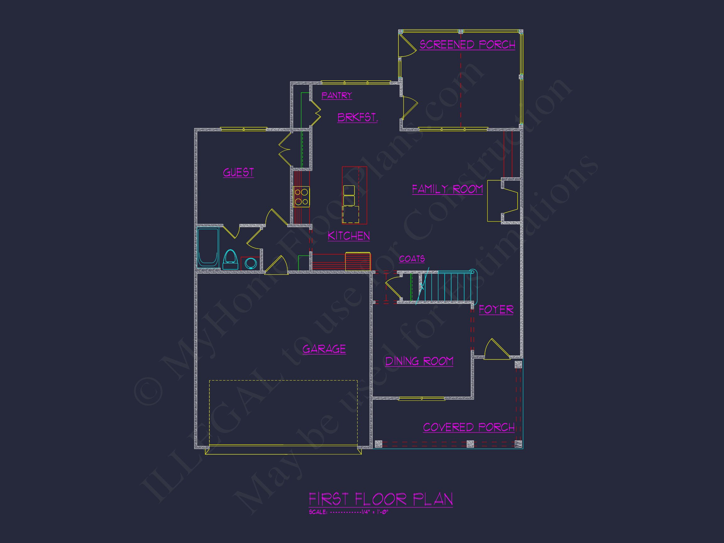 Spacious house Design with Floor Plan,CAD,and Features