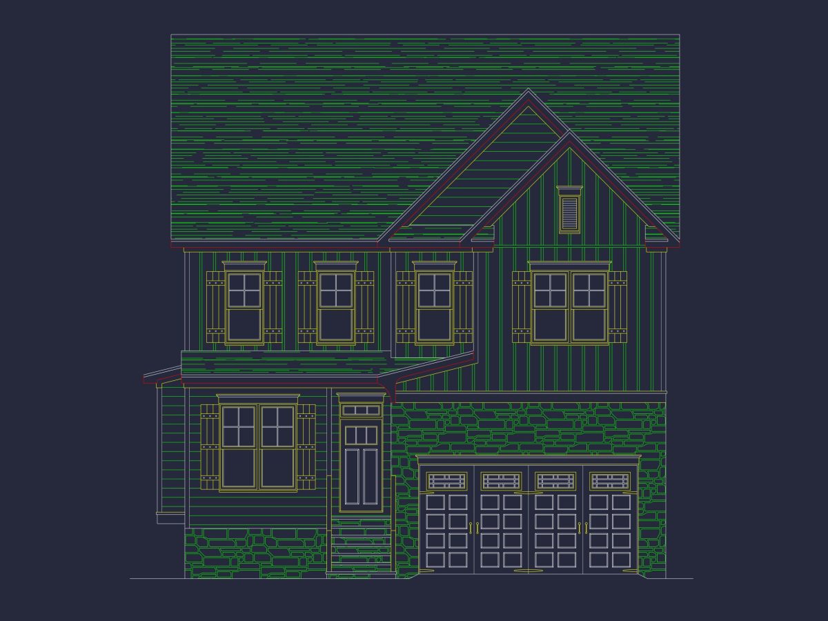 Spacious house Designs with Floor Plan CAD for Modern Living