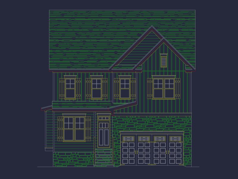Spacious house Designs with Floor Plan CAD for Modern Living
