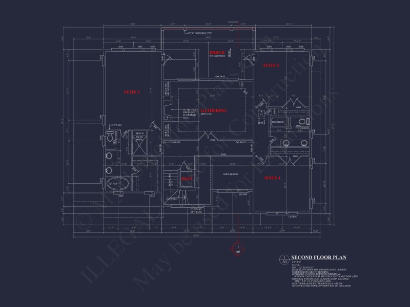 Spacious house Floor Plan: 2-Story Architectural Design with CAD Blueprint