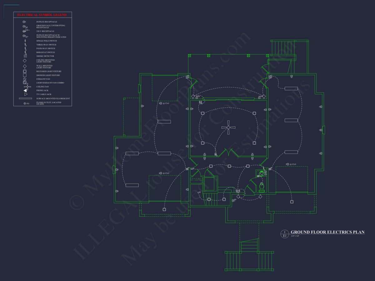 Spacious house Floor Plan: 2-Story Architectural Design with CAD Blueprint